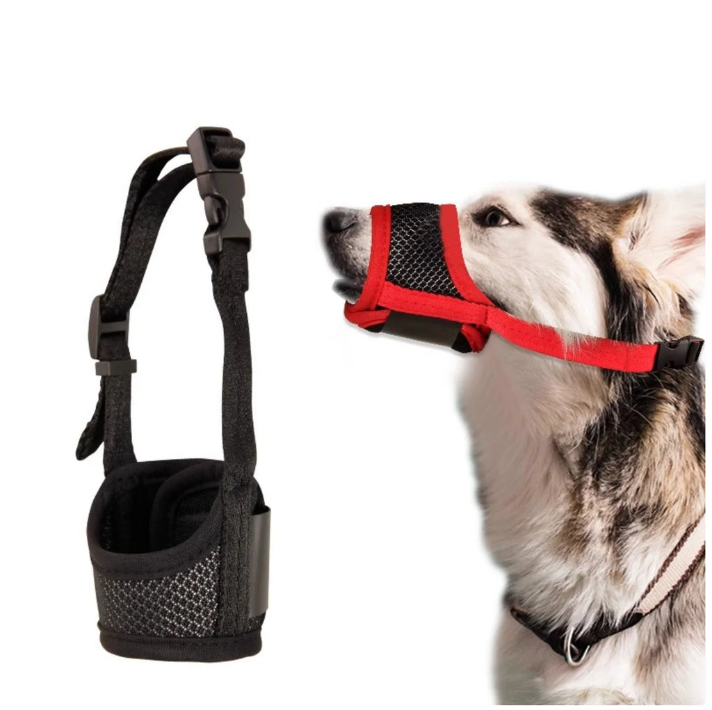 Breathable Mesh Dog Muzzle - Anti-Biting & Adjustable for Safety