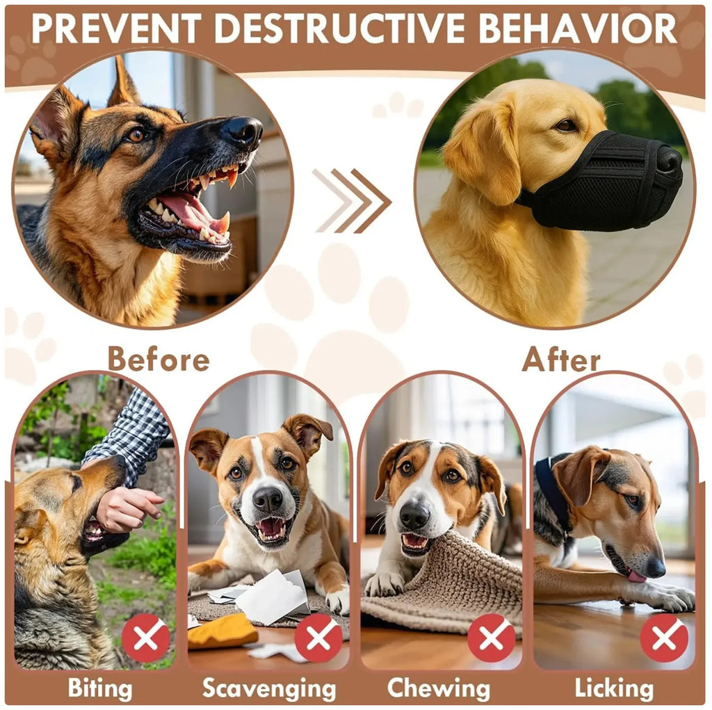 Dog Muzzle to Stop Biting & Destructive Behavior