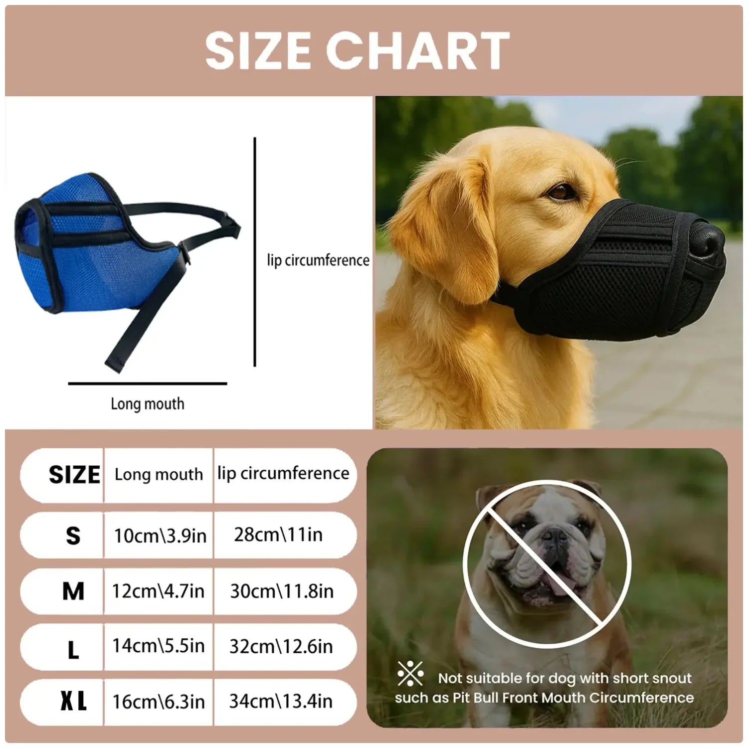Dog Muzzle to Stop Biting & Destructive Behavior