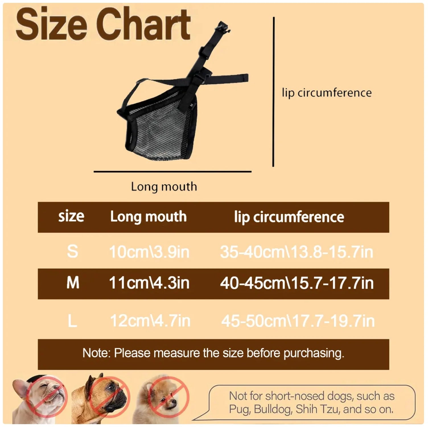 Breathable Mesh Muzzle for Short - Nosed Dogs - Stop Licking & Biting