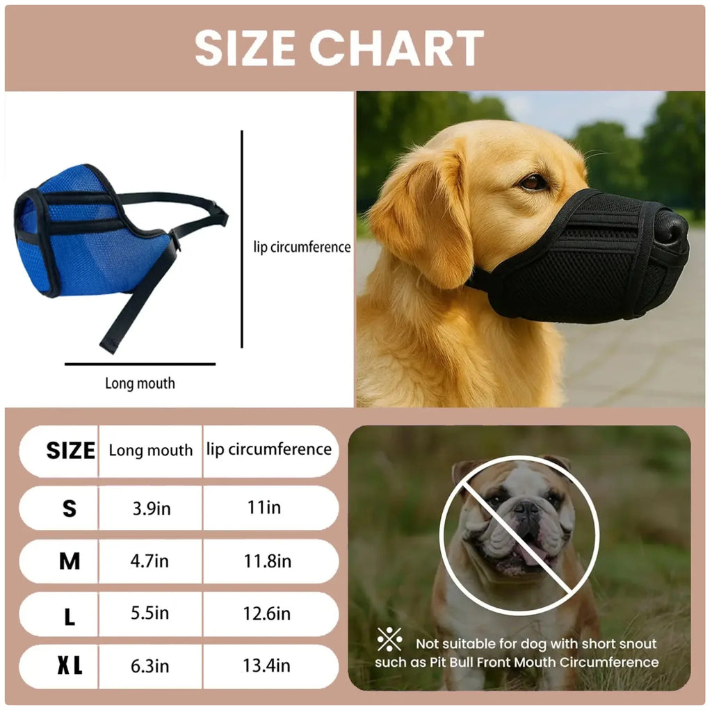 Dog Muzzle to Stop Biting & Destructive Behavior